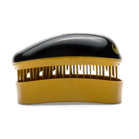 Dessata Barber Black-Gold Detangling Hairbrush Mini size with Travel Cover