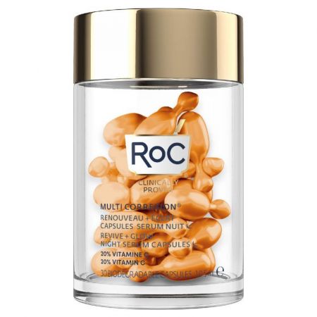 RoC Multi-Correxion Revive + Glow Night Serum Capsules 30 stuks