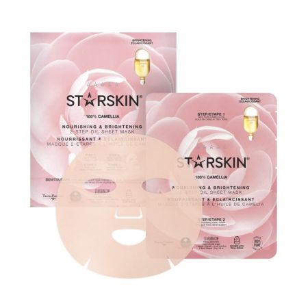 Starskin 100% Camellia Nourishing & Brightening 2-Step Oil Sheet mask